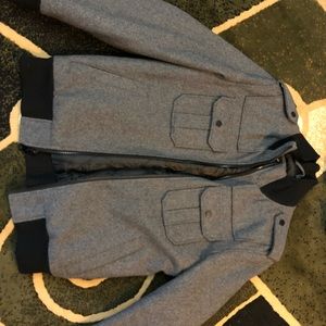 Black Rivet Grey Suede Jacket - Size Small Men’s